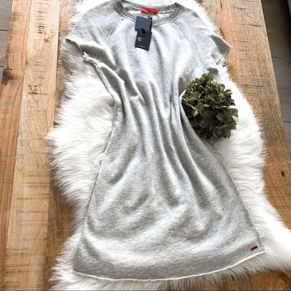 NWT N:Philanthropy CalaLilly Gray Mini Sleeve Sweatshirt Dress Size Small - Picture 16 of 16